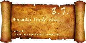 Boroska Terézia névjegykártya