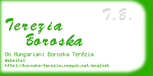 terezia boroska business card